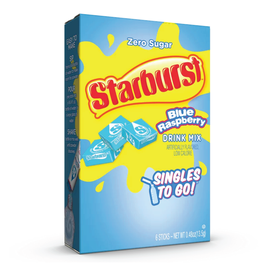 Starburst Blue Raspberry Singles To Go Drink Mix | 6 Sticks