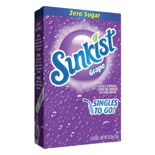 Sunkist Grape Singles To Go Drink Mix | 6 Sticks
