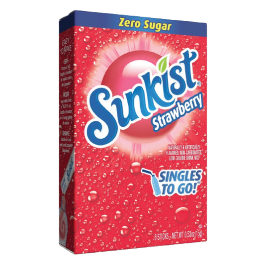 Sunkist Strawberry Singles To Go Drink Mix | 6 Sticks