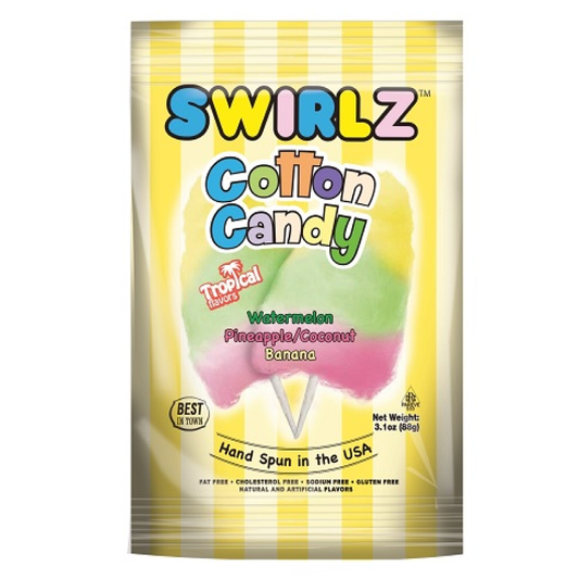 Swirlz Tropical Flavors Cotton Candy 3.1oz