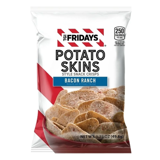 T.G.I. Fridays Bacon Ranch Potato Skins Snack Crisps 1.75oz