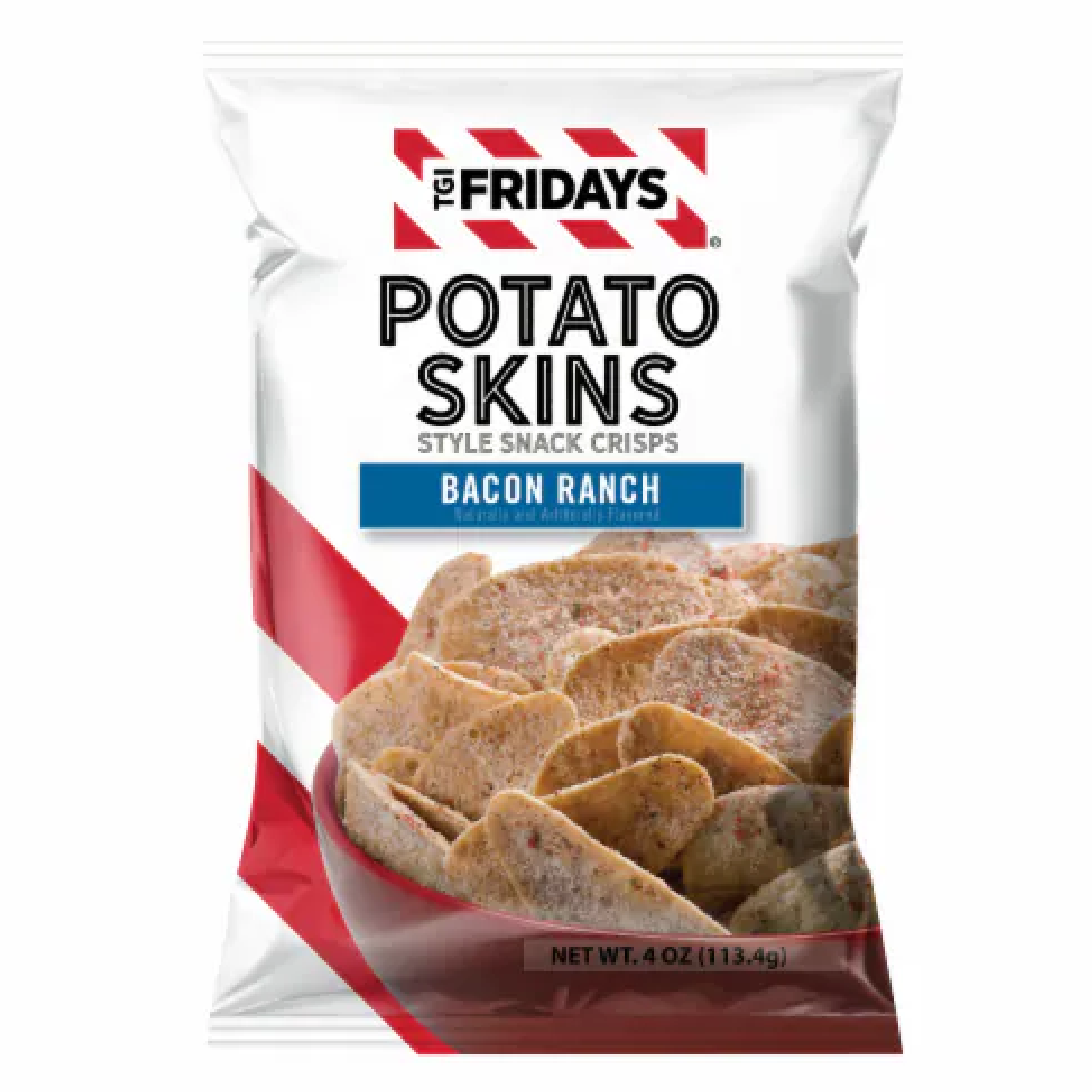 T.G.I. Fridays Bacon Ranch Potato Skins Snack Crisps 4oz