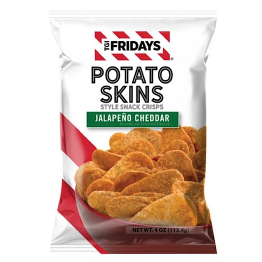 T.G.I. Fridays Jalapeno Cheddar Potato Skins Snack Crisps 4oz
