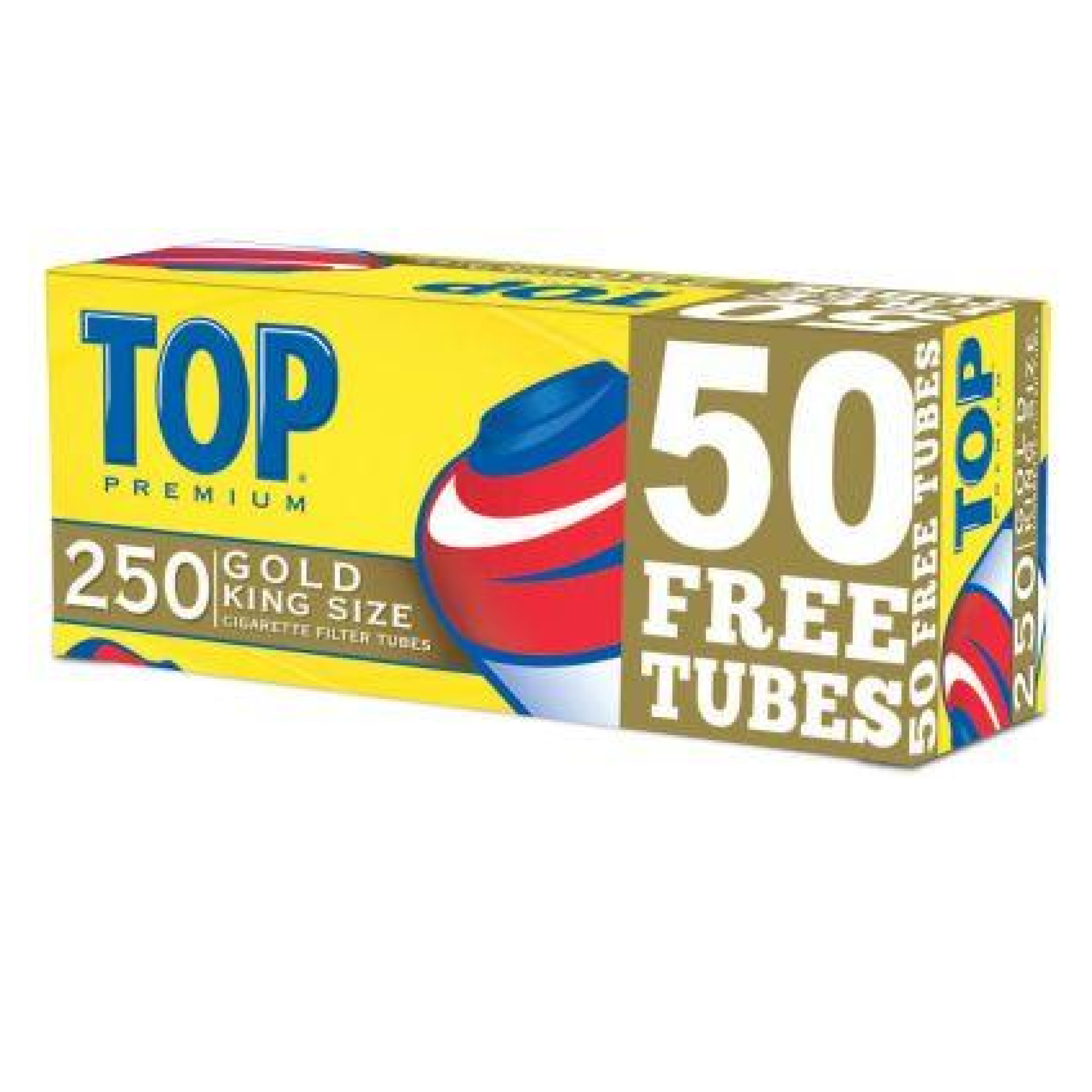 TOP Premium King Size Gold Cigarette Tubes