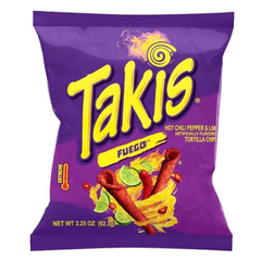 Takis Fuego Hot Chili Pepper & Lime Tortilla Chips 3.25oz
