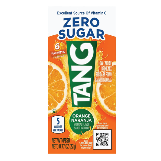 Tang On The Go Orange Naranja Zero Sugar Powdered Drink Mix .77oz