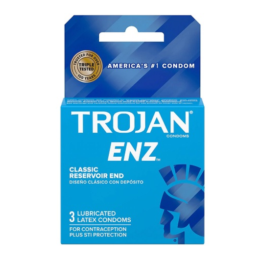 Trojan ENZ Classic Lubricated Latex Condoms 3 Pack