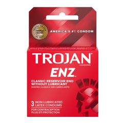 Trojan ENZ Classic Non-Lubricated Latex Condoms 3 Pack