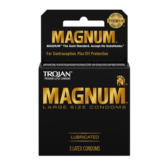 Trojan Magnum Large Lubricated Latex Condoms 3 Pack