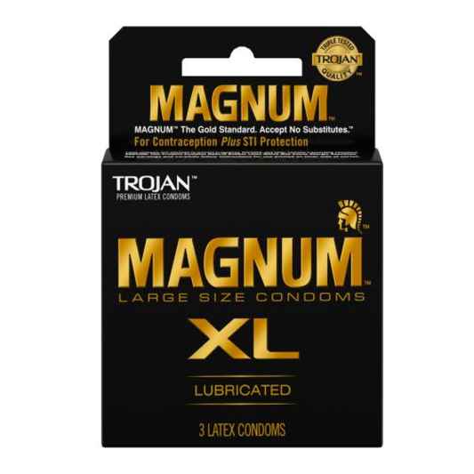 Trojan Magnum XL Lubricated Latex Condoms 3 Pack