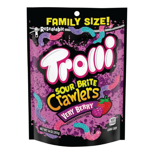 Trolli Sour Brite Crawlers Very Berry Gummy Candy 14oz