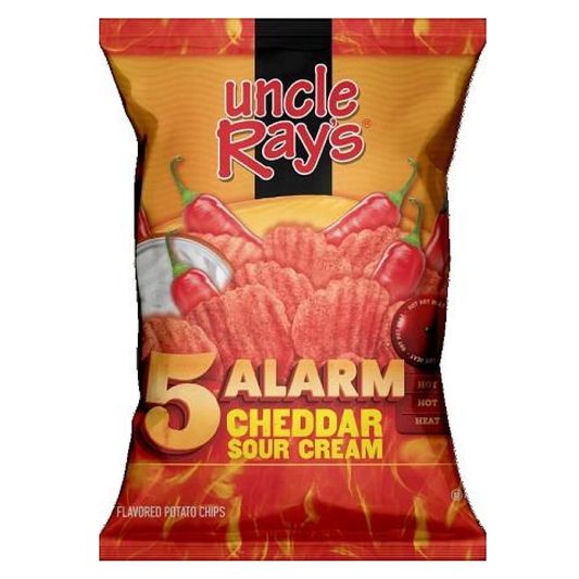 Uncle Ray's 5 Alarm Cheddar Sour Cream Flavored Potato Chips 3oz