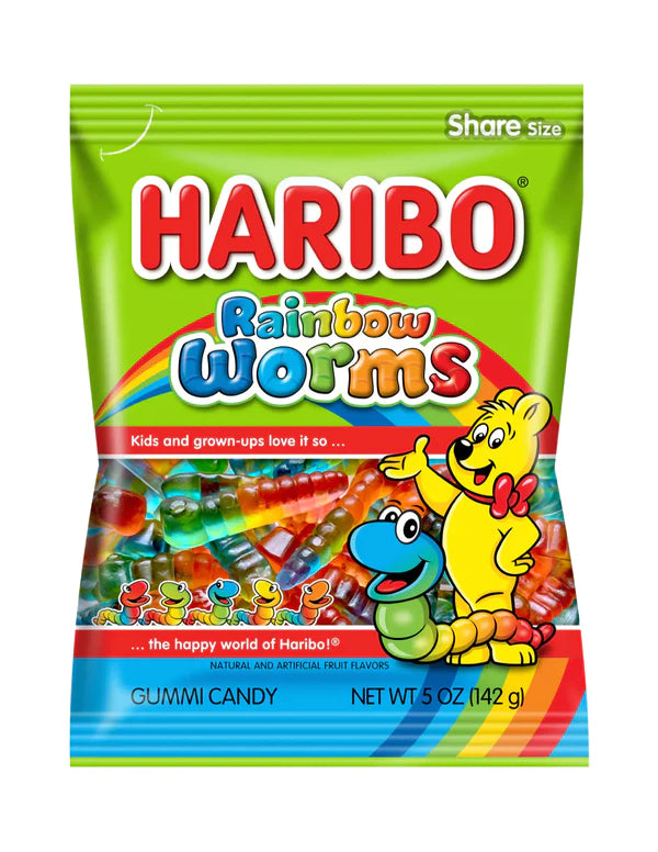 Haribo Rainbow Worms 5oz