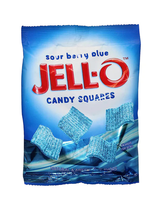 Jell-O Squares Sour Berry Blue Peg Bag 4.5oz