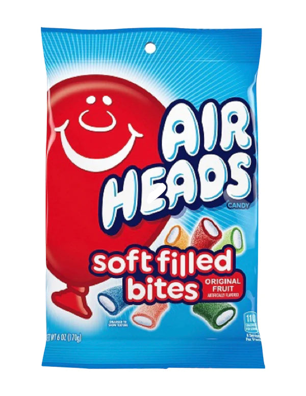 Air Heads Soft Filled Bites 6oz Peg Assorted