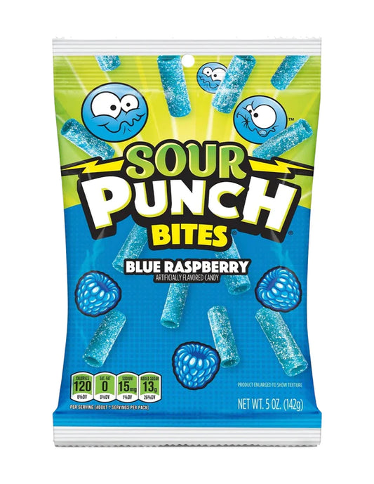 Sour Punch Bites Blue Raspberry Peg Bag 5oz