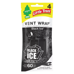 Little Trees Black Ice Vent Wrap Car Air Freshener 4 Pack