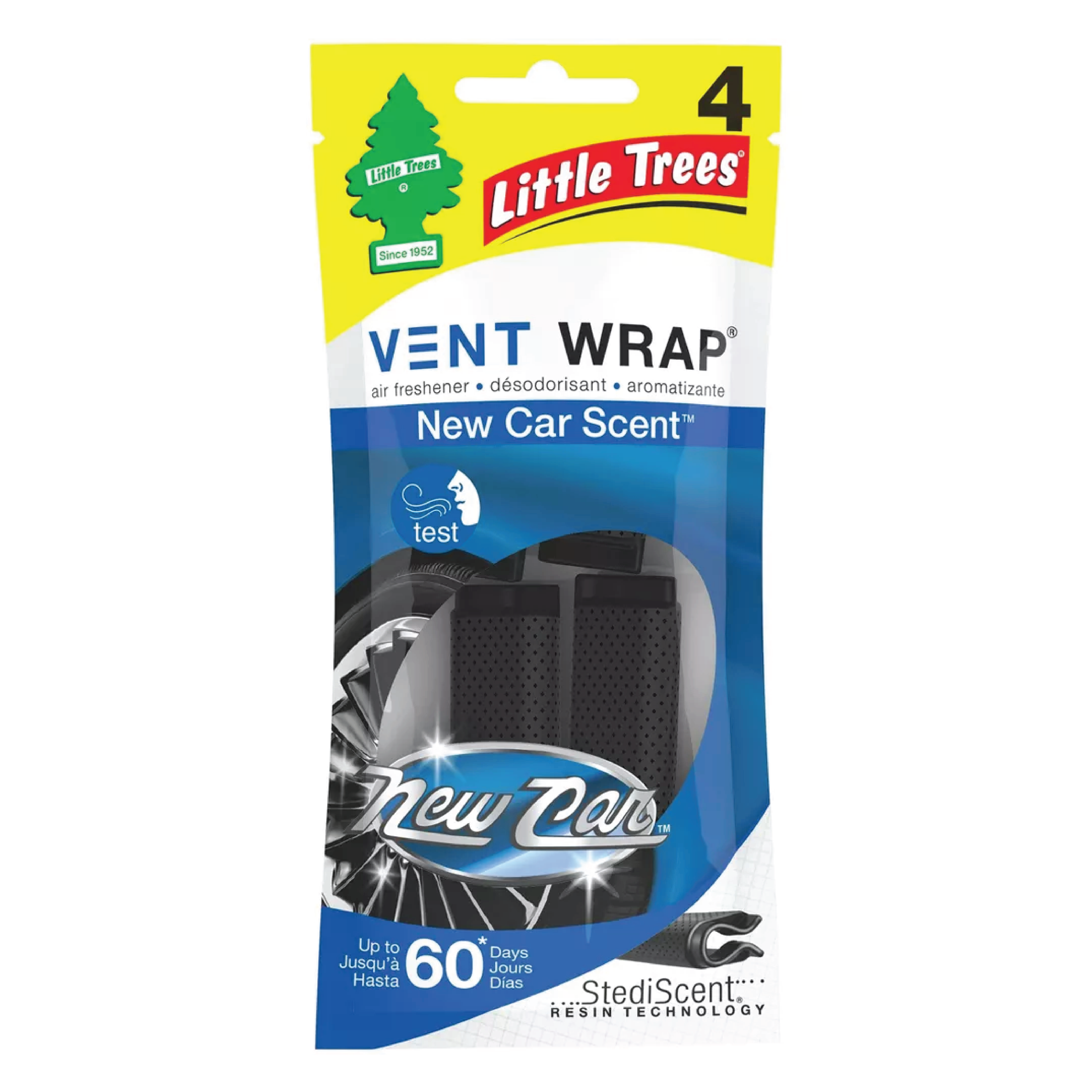 Little Trees New Car Vent Wrap Car Air Freshener 4 Pack