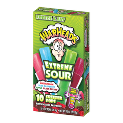 Warheads Extreme Sour Assorted Flavor Freezer Pops 10 Pack