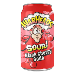 Warheads Sour Black Cherry Flavor Soda Can 12oz