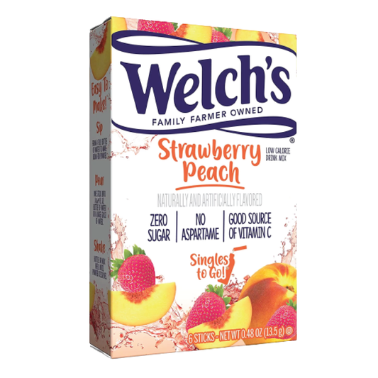 Welch's Strawberry Peach Singles To Go Drink Mix | 6 Sticks