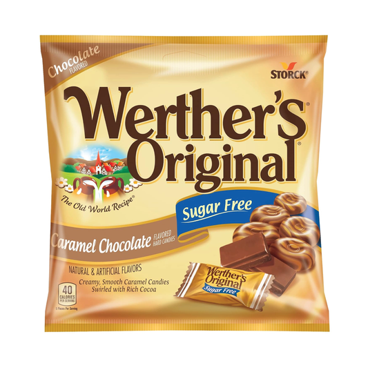 Werther's Original Sugar Free Caramel Chocolate Hard Candies 2.35oz