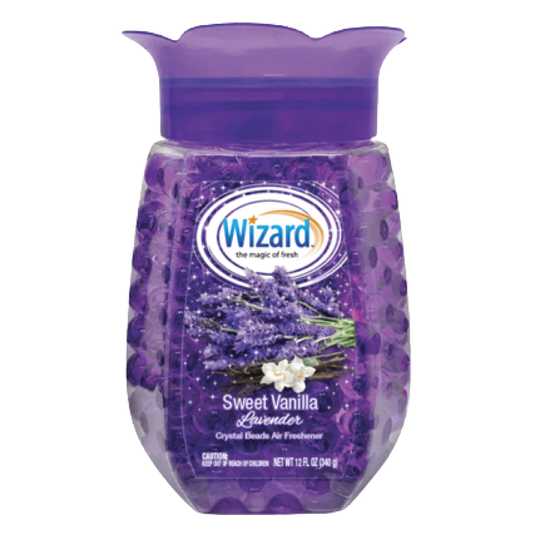 Wizard Sweet Vanilla Lavender Crystal Beads Air Freshener 12oz