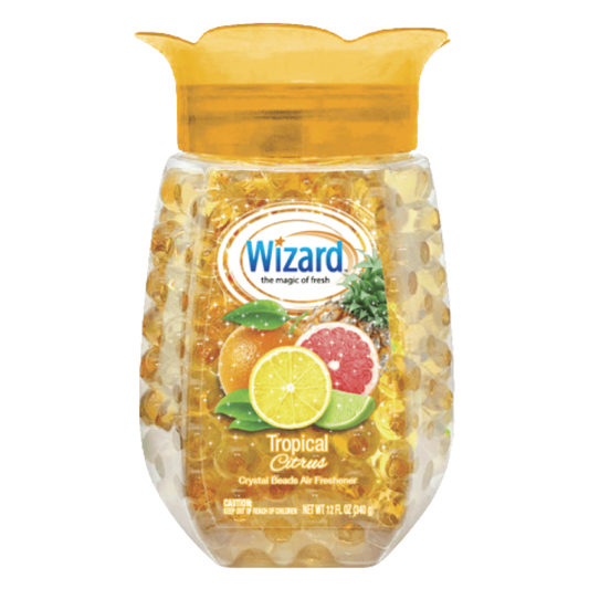 Wizard Tropical Citrus Crystal Beads Air Freshener 12oz