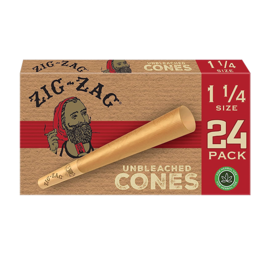 Zig Zag Unbleached Cones 1 1/4 | 24 Cones Each