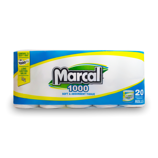 Marcal 1000 Soft & Absorbent Tissue Rolls 20 Pack