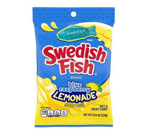 Swedish Fish Blue Raspberry Lemonade Peg Bag 8.04oz