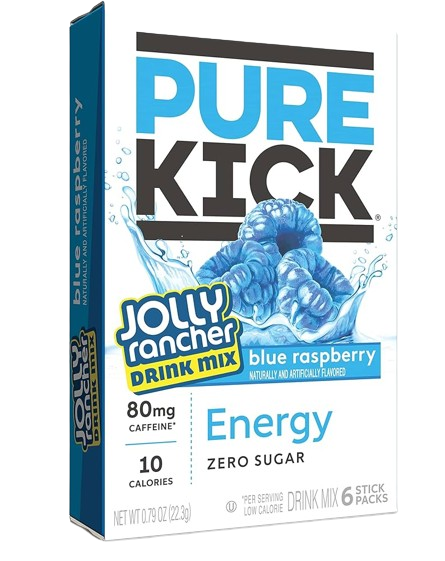 Pure Kick Jolly Rancher Blue Raspberry Drink Mixes | 6 Sticks