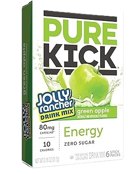 Pure Kick Jolly Rancher Green Apple Drink Mixes | 6 Sticks
