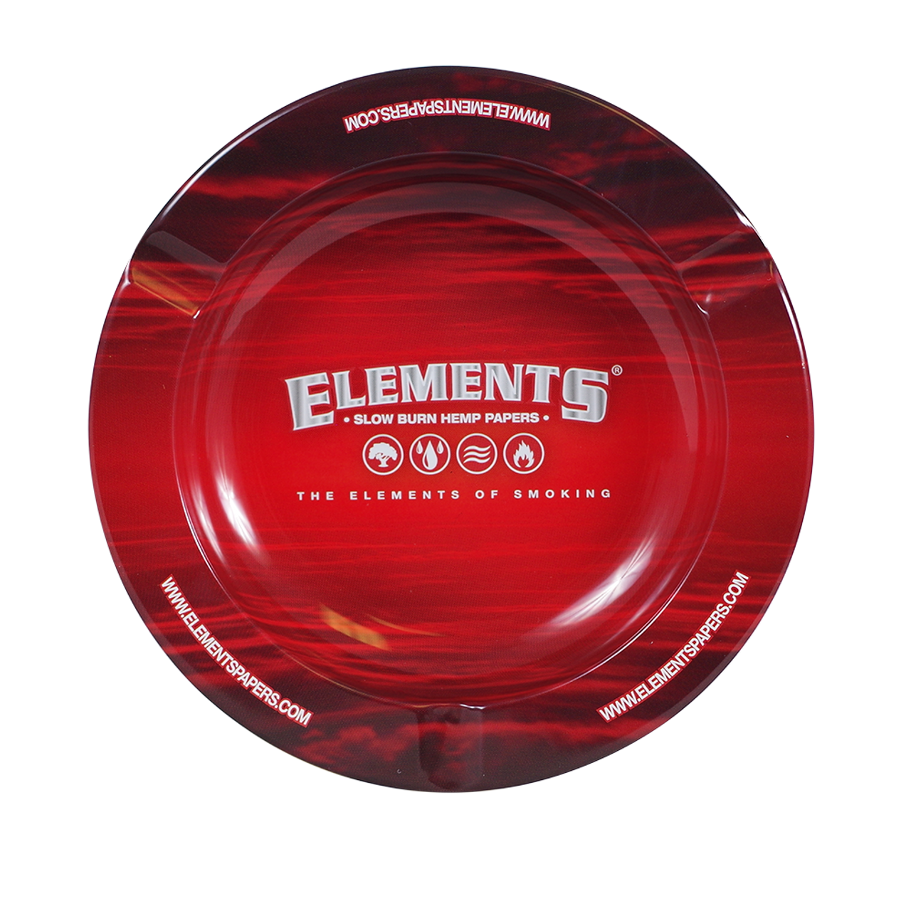 Elements Red Mini Round Magnetic Metal Ashtray 5