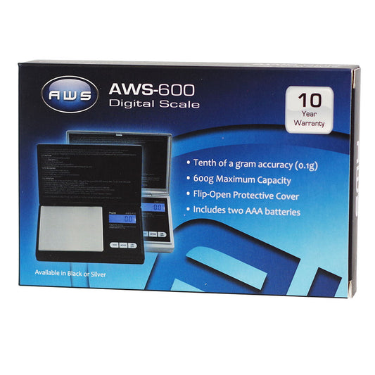 AWS Stainless Steel Digital Pocket Scale 600G