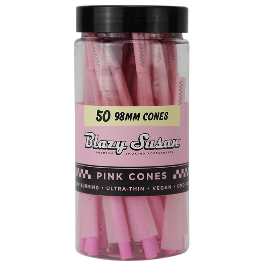 Blazy Susan 98mm Pink Cones Jar 50 Count