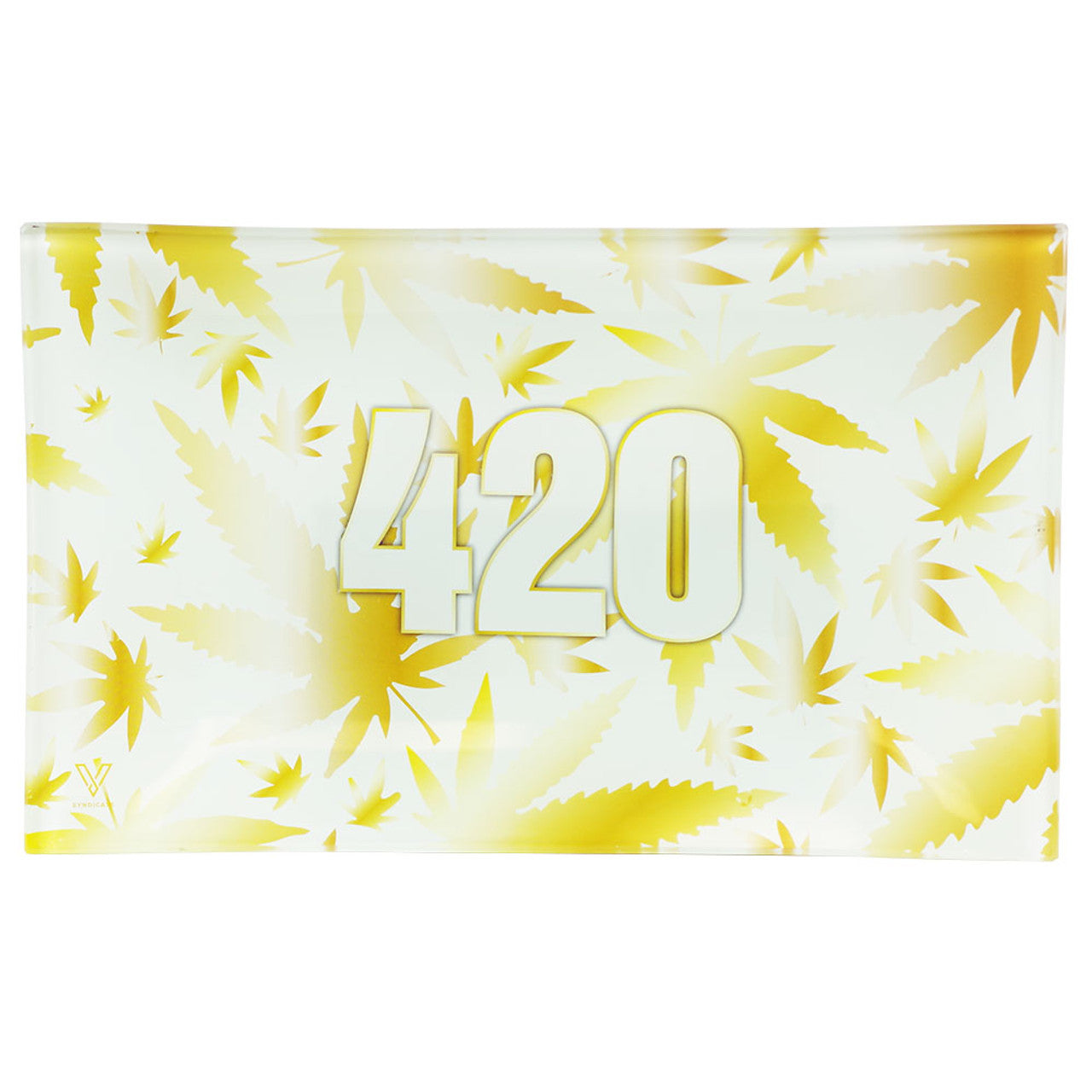 V-Syndicate 420 Gold Medium Glass Rolling Tray