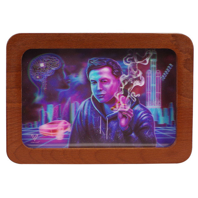 V-Syndicate 3D High Def Small Wood Rolling Tray