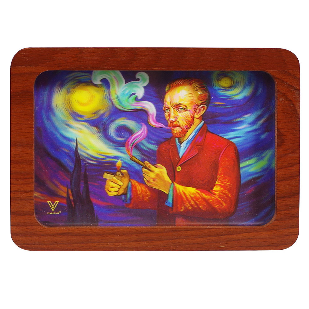 V-Syndicate 3D High Def Small Wood Rolling Tray