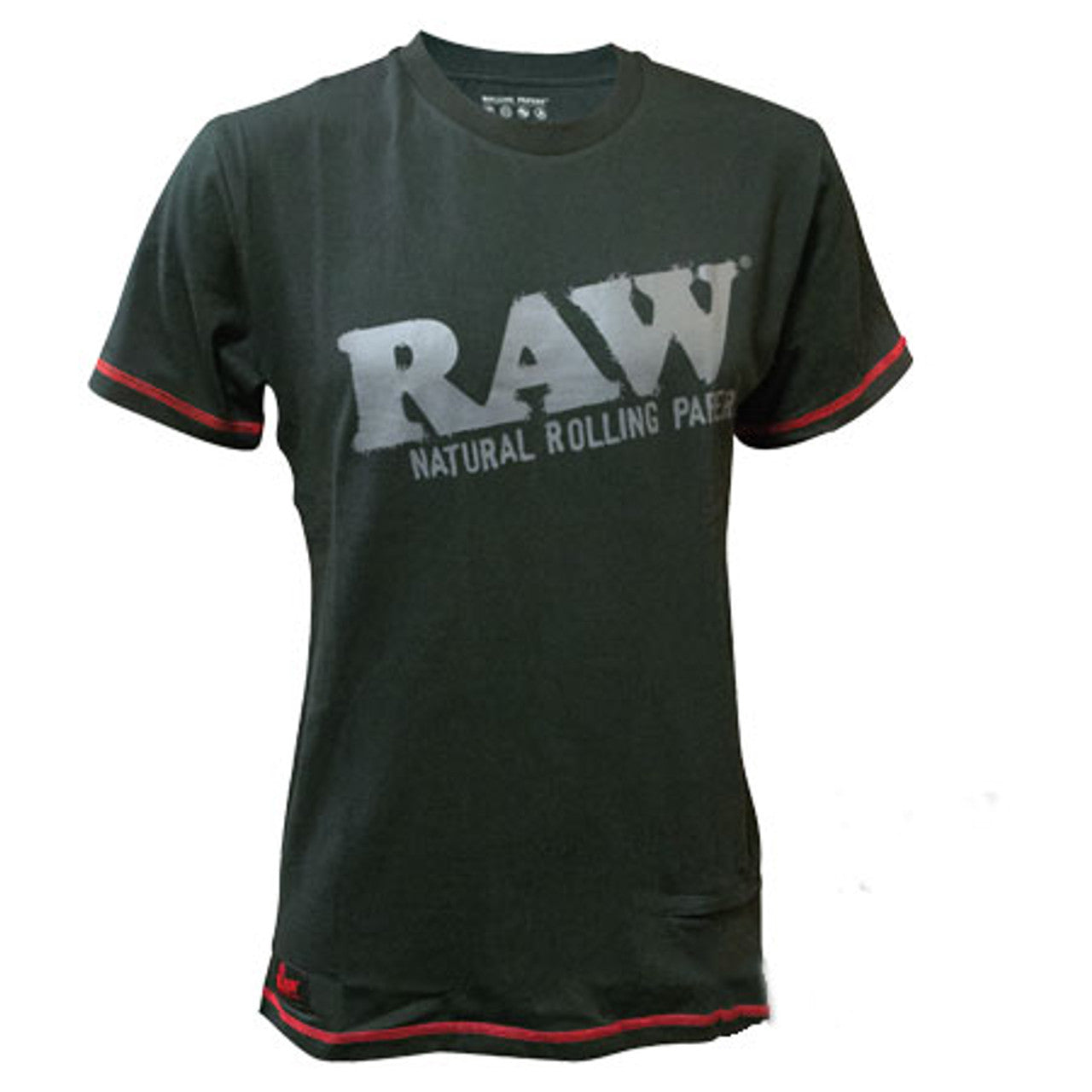 Raw Core Cotton Black Shirt With Zipper Pocket