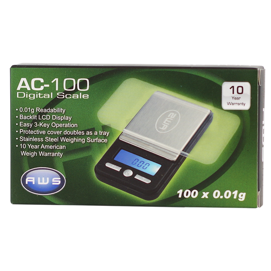 AWS AC-100 Black Digital LCD Scale 100G
