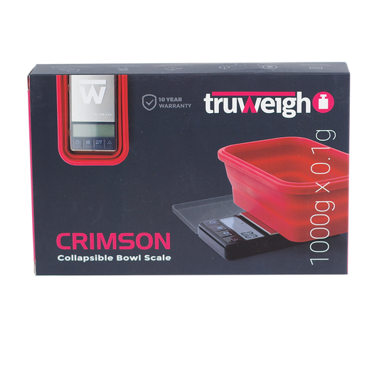 Truweigh Crimson Collapsible Bowl Digital Scale 1000G