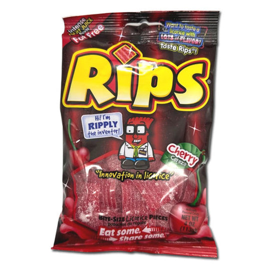 Rips Bites Cherry 4oz Peg Bag