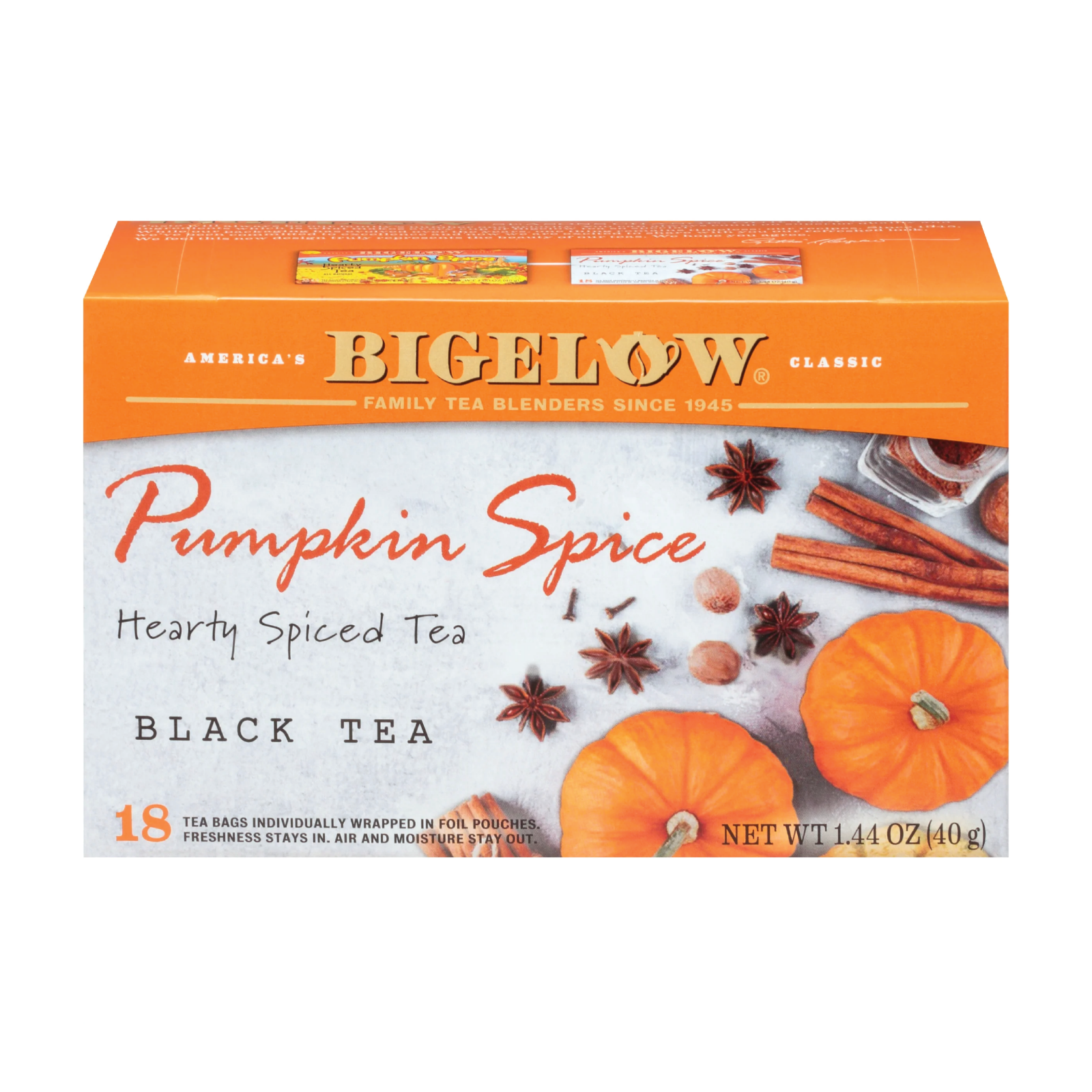 Bigelow Pumpkin Spice Black Tea | 18 Tea Bags