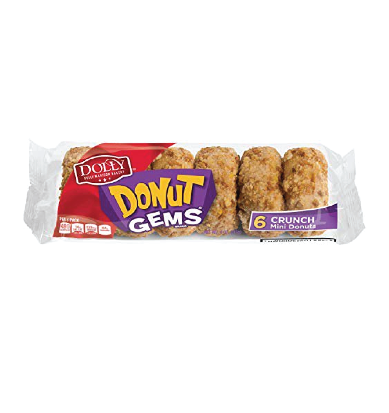 Dolly Madison Bakery Donut Gems 3.7oz Mini Donuts Crunch