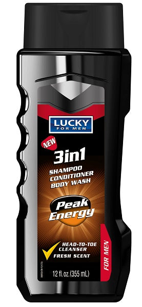 Lucky Men's Body Wash Peak Energy 10.1 oz