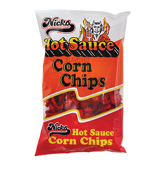 Nicks Hot Sauce Flavored Corn Chips 5oz