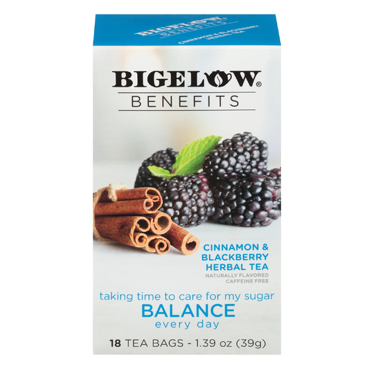 Bigelow Benefits Cinnamon & Blackberry Herbal Tea | 18 Tea Bags