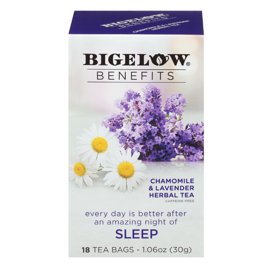 Bigelow Benefits Sleep Chamomile & Lavender Herbal Tea | 18 Tea Bags
