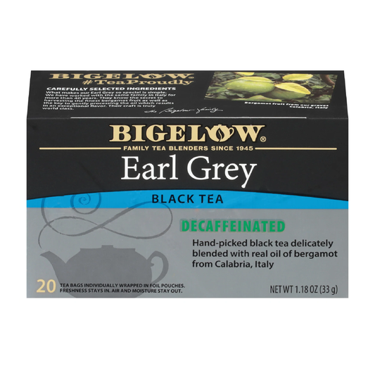 Bigelow Earl Grey Decaffeinated Black Tea | 20 Tea Bags